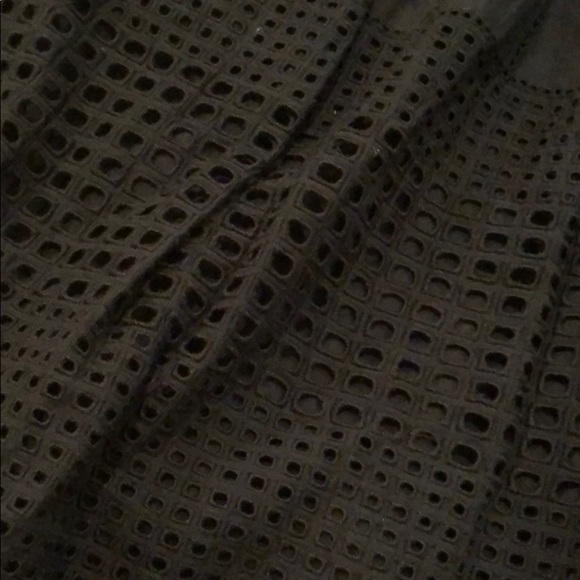 NWT madewell Black eyelet elastic full skirt M - Picture 2 of 3